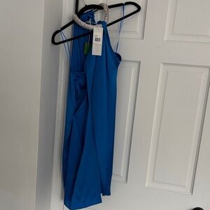 Stella McCartney Vibrant Blue One Shoulder Dress